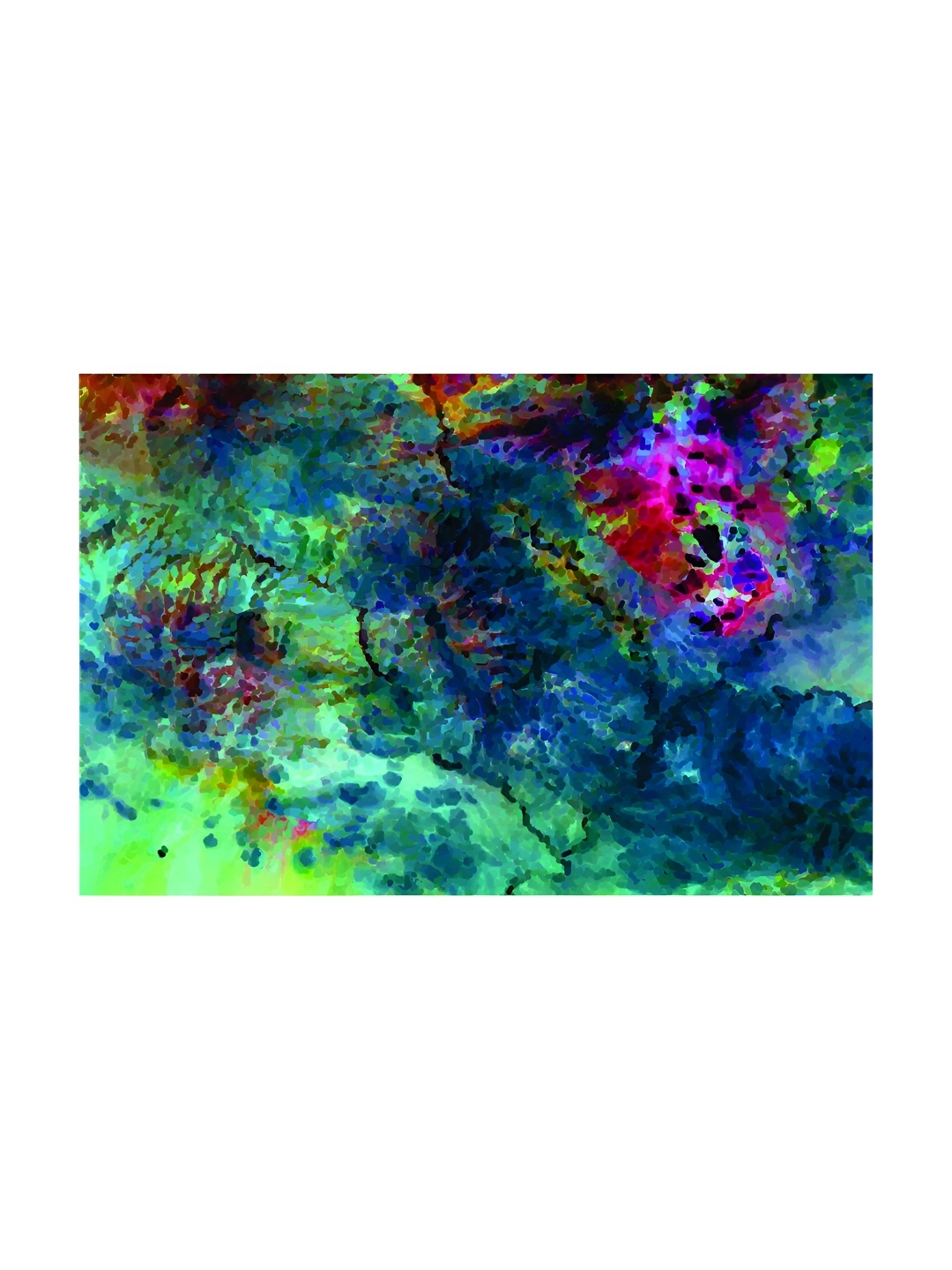 

Inephos Green & Blue Abstract Printed Beautiful Canvas Wall Art