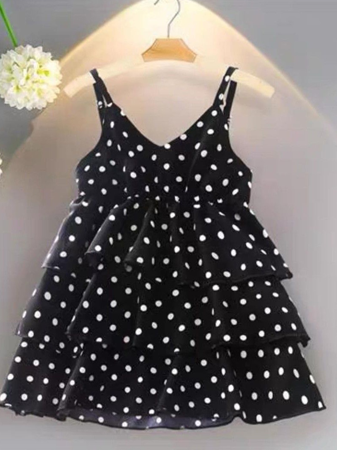 

BAESD Polka Dot Fit & Flare Dress, Black