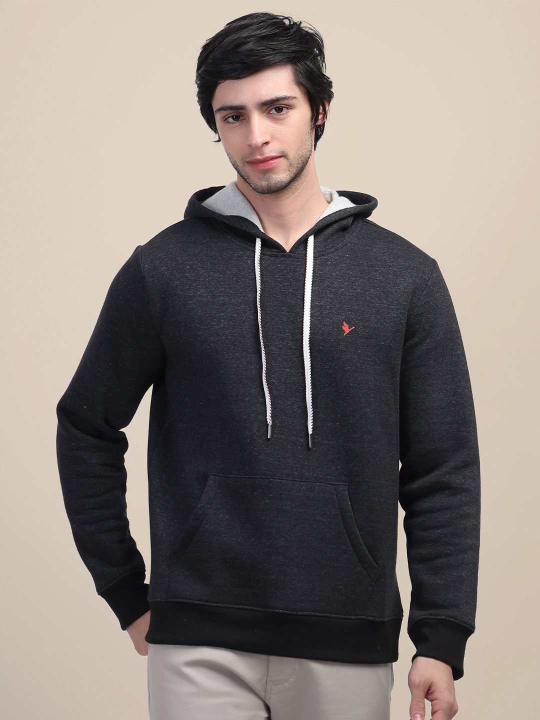 

AMSWAN Men Hooded Sweatshirt, Black