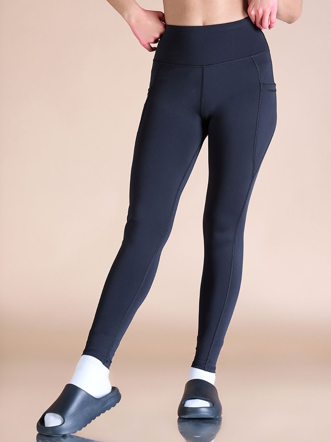 

KICA Women High Waisted Ankle-Length Stretchable Tight, Navy blue