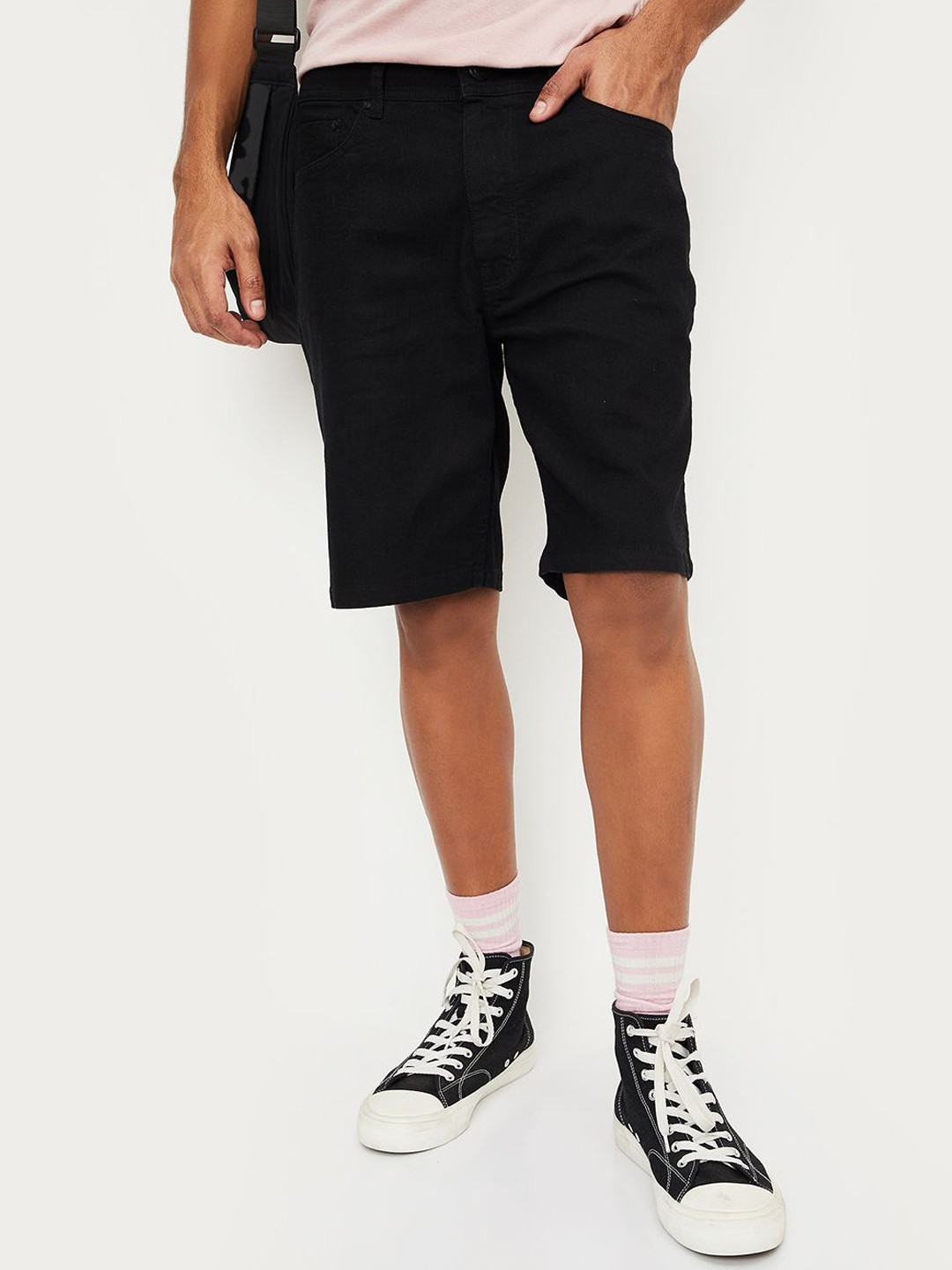 

max Men Regular Fit Fashion Shorts, Black