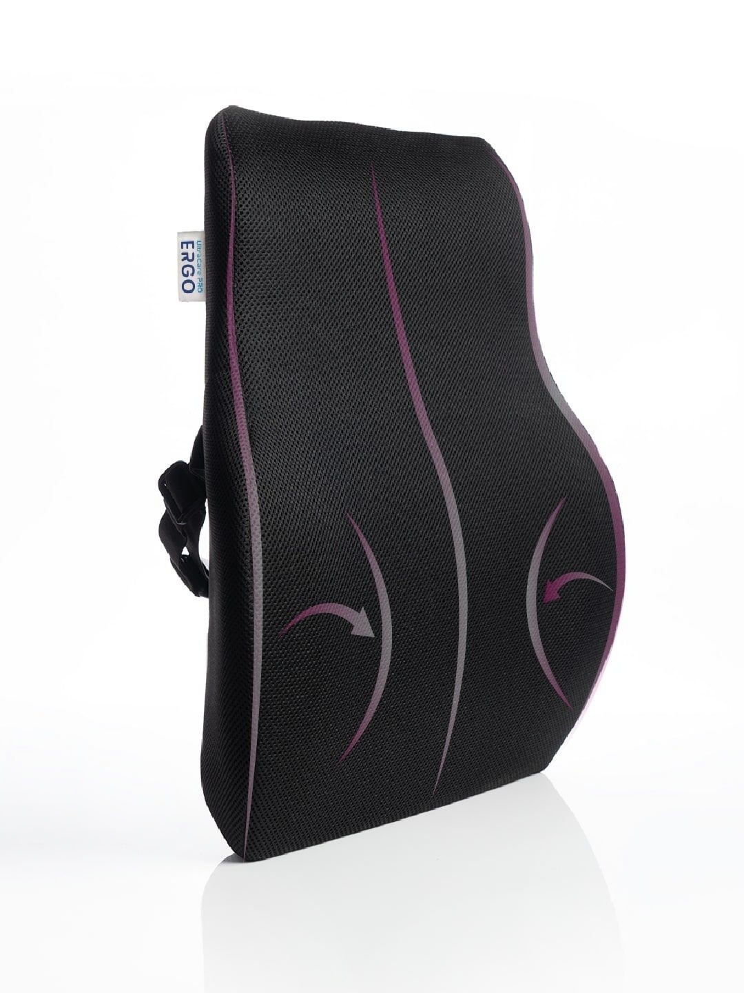 

UltraCare PRO ERGO Back Support For Chair with Memory Foam, Black