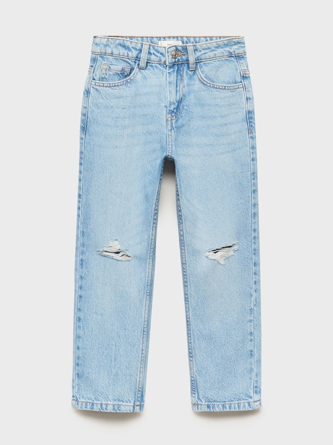 

Mango Kids Boys Straight Fit Ribbed Jeans, Blue