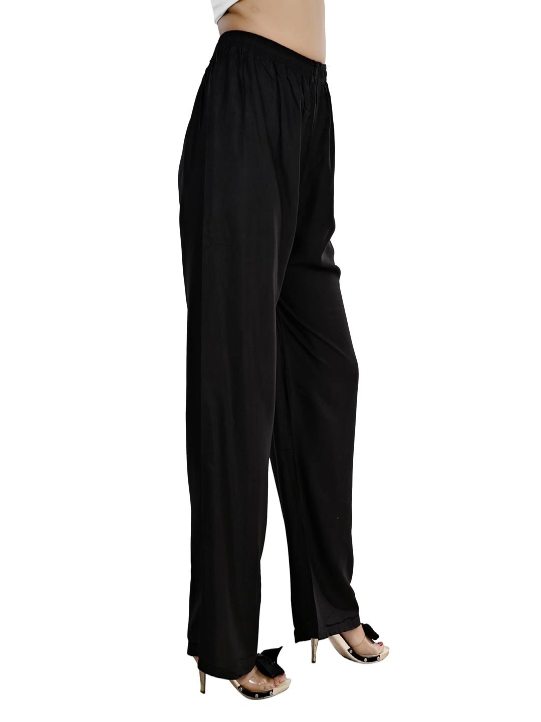

NarNari Women Straight-Fit Palazzos, Black