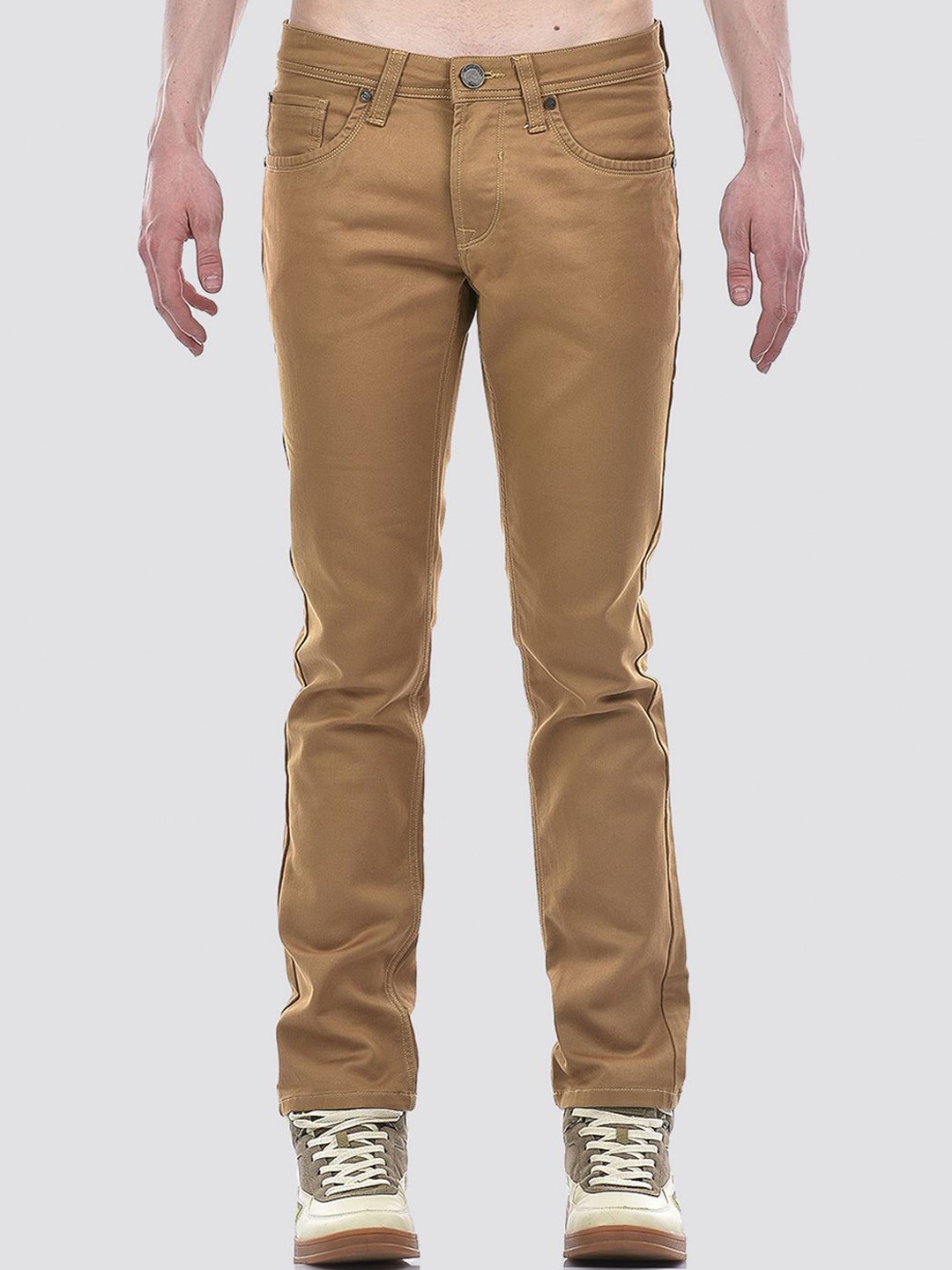 

Lawman pg3 Men Slim Fit Stretchable Jeans, Brown