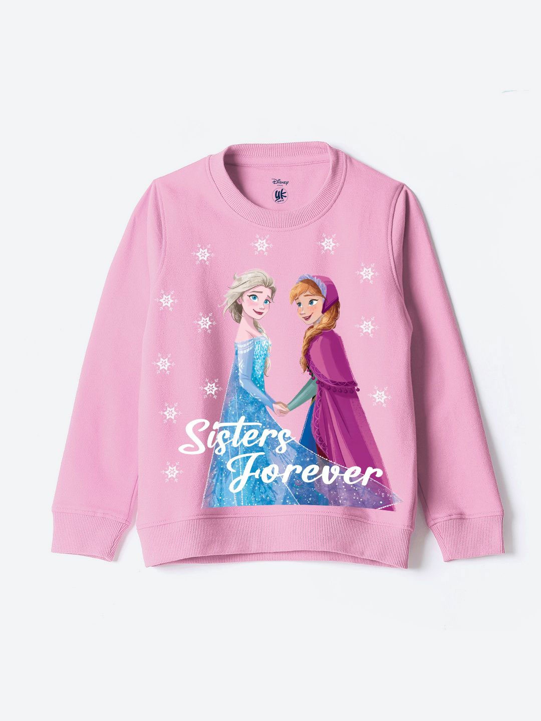 

YK Disney Girls Printed Sweatshirt, Pink