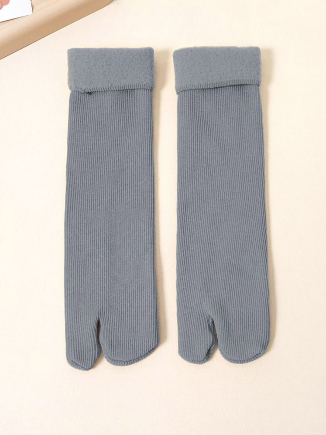 

StyFun Women Ribbed Cotton Calf-Length Socks, Grey