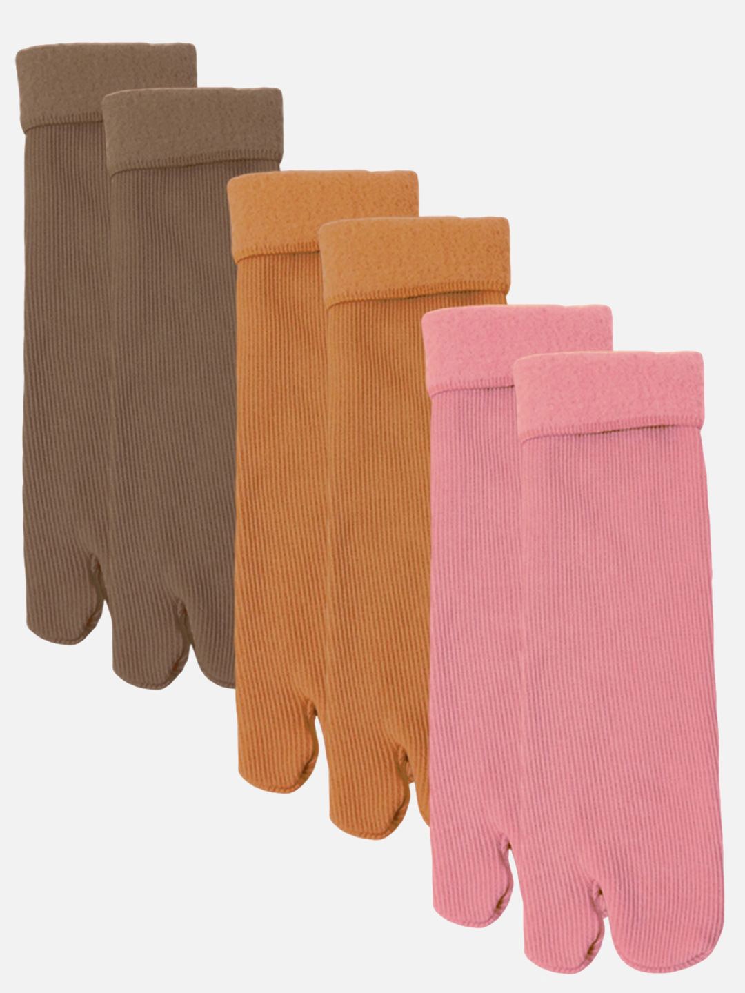 

StyFun Women Pack Of 3 Velvet Thermal Warm Winter Crew Socks, Pink