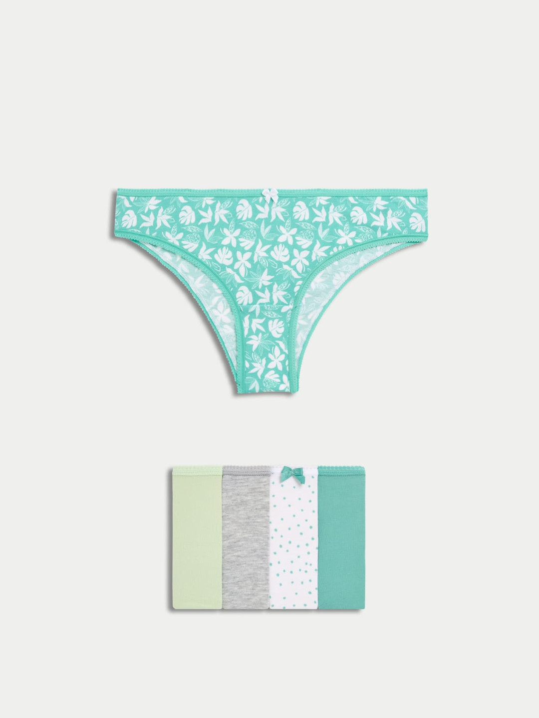 

Marks & Spencer Women Pack Of 5 Printed Hipster Briefs, Blue