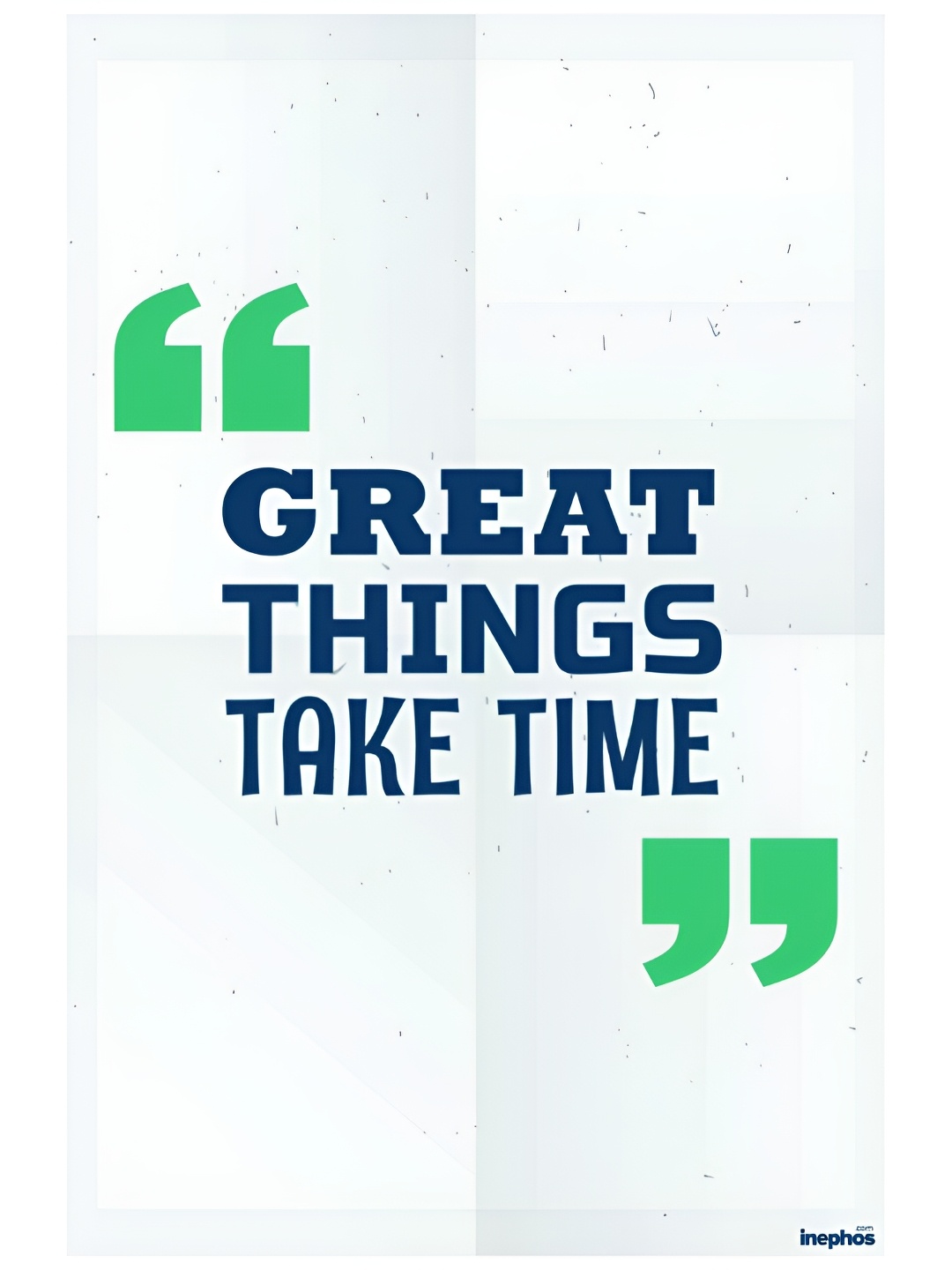 

Inephos White & Navy Blue Typography Printed Wall Poster