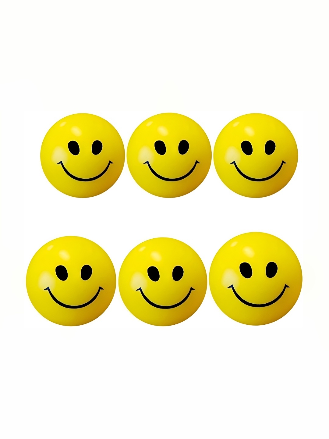 

HackerX 6-Pcs Printed Round Stress Reliever Squeez Balls, Yellow