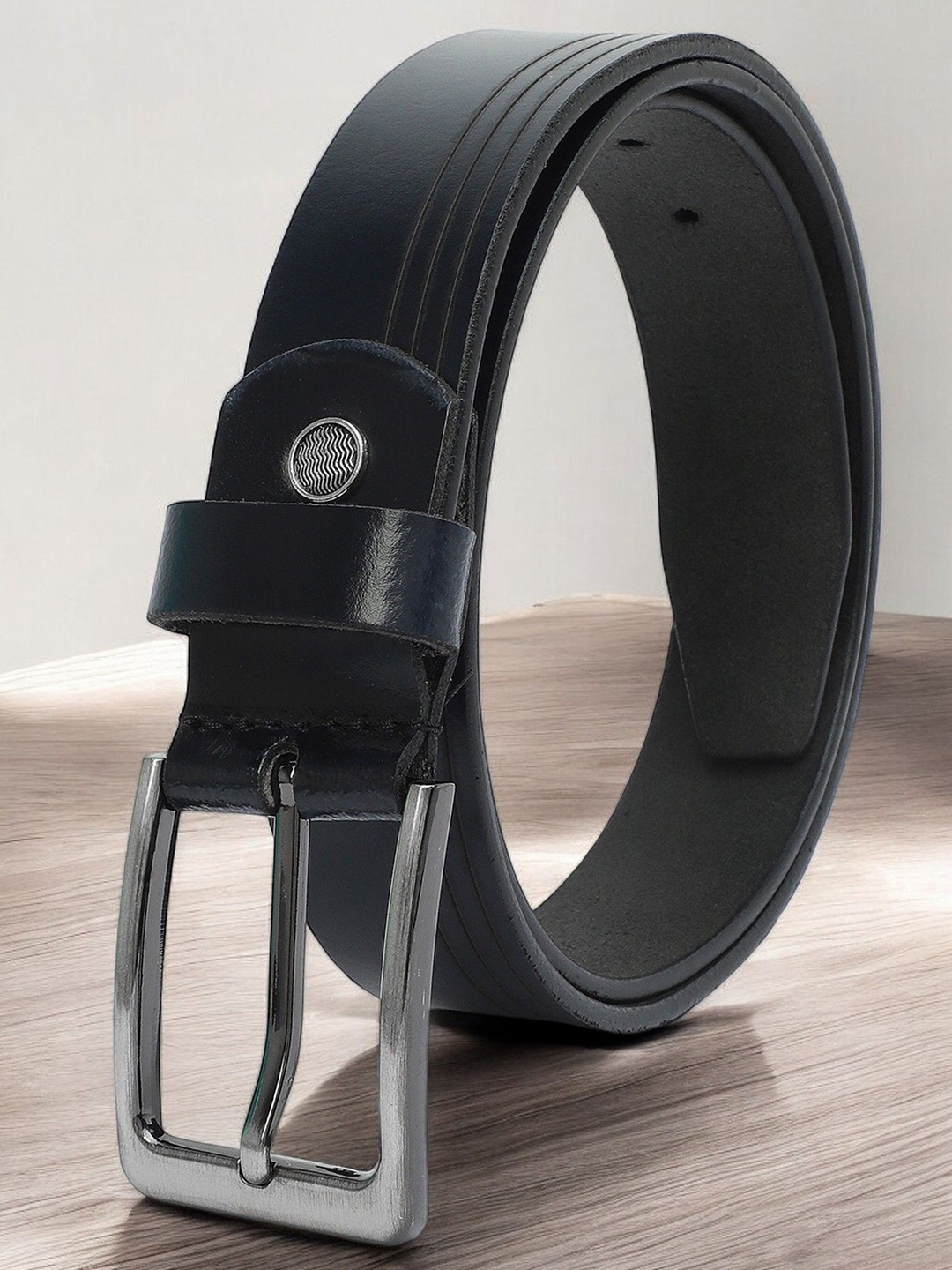

Provogue Men Leather Formal Belt, Black