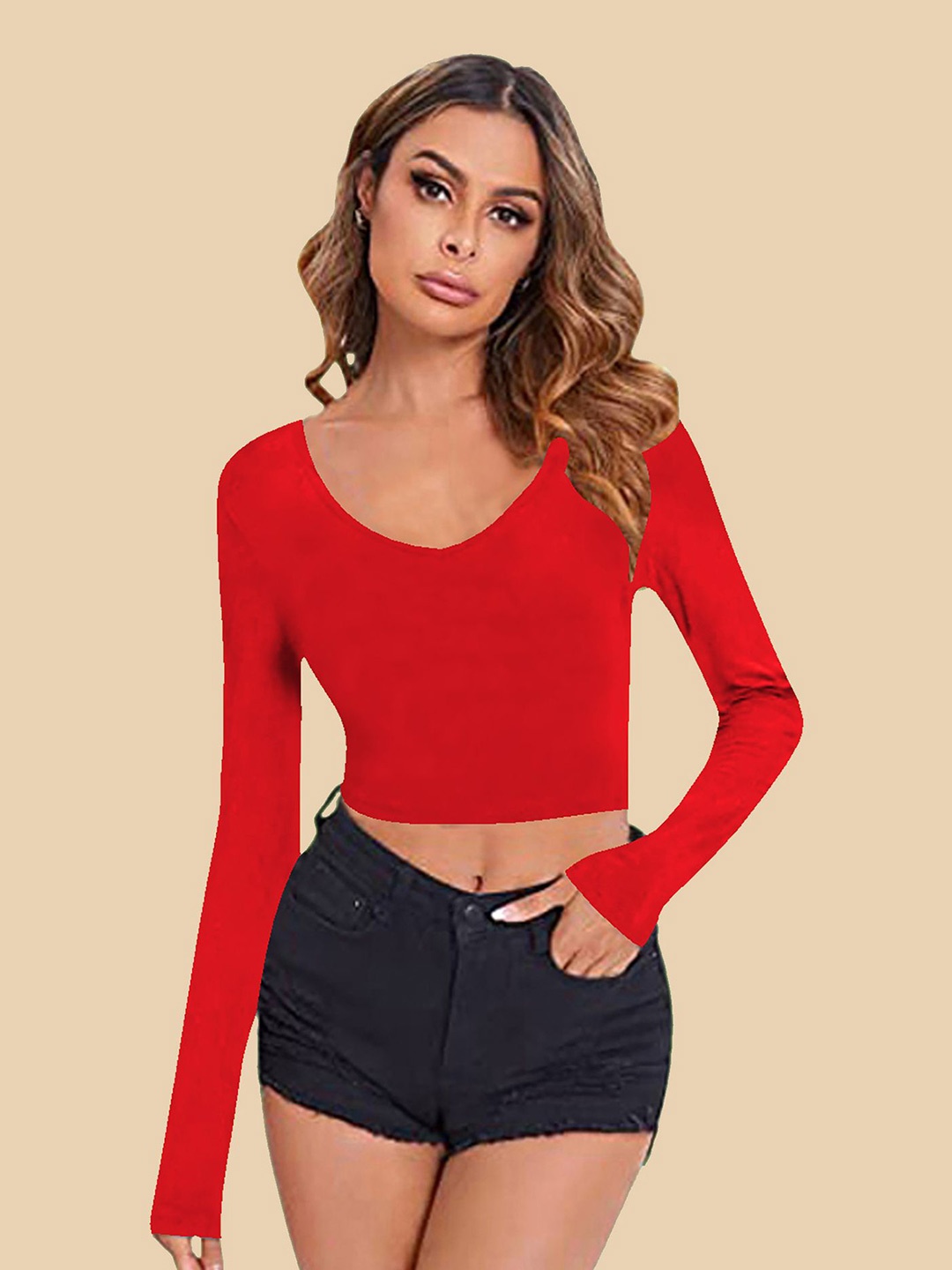 

Dream Beauty Fashion Crop Top, Red