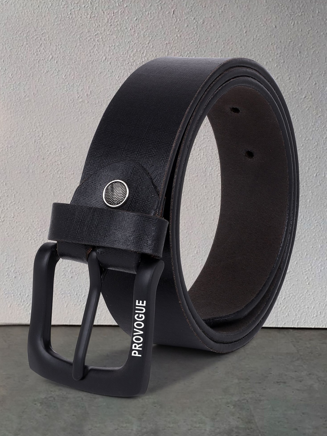 

Provogue Men Textured Leather Formal Belt, Black