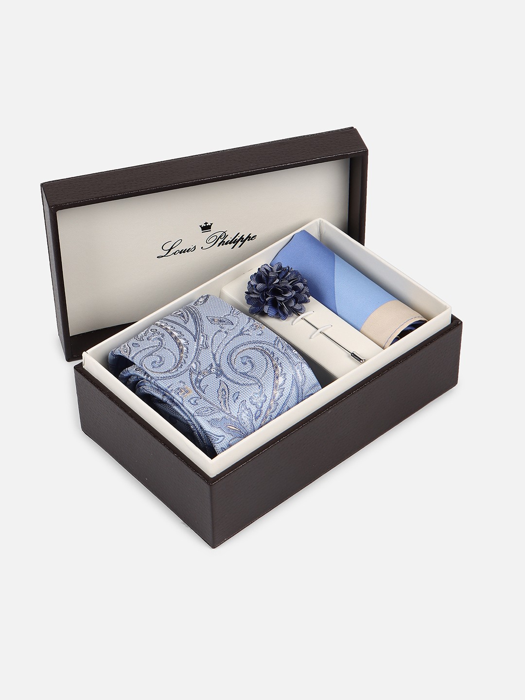 

Louis Philippe Men Accessory Gift Set, Blue