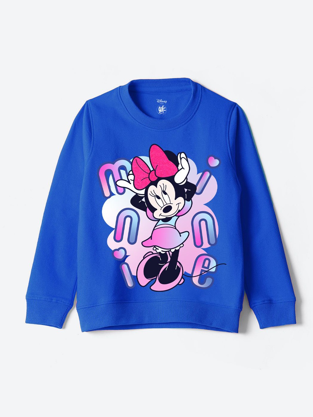 

YK Disney Girls Printed Pullover Sweatshirt, Blue