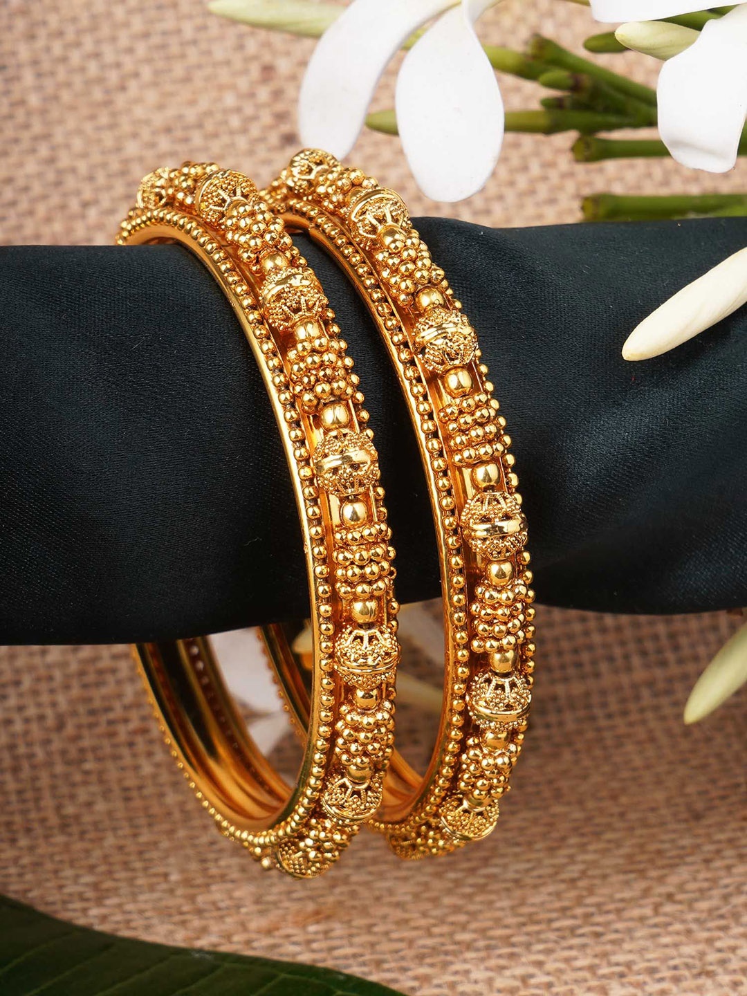 

Anouk Set Of 2 Intricate Designer 24CT Gold-Plated Bangles