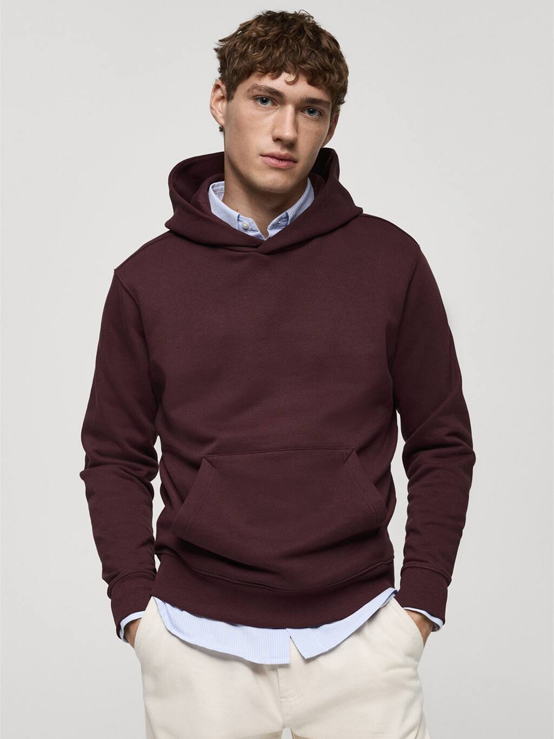 

MANGO MAN Hooded Sweatshirt, Brown
