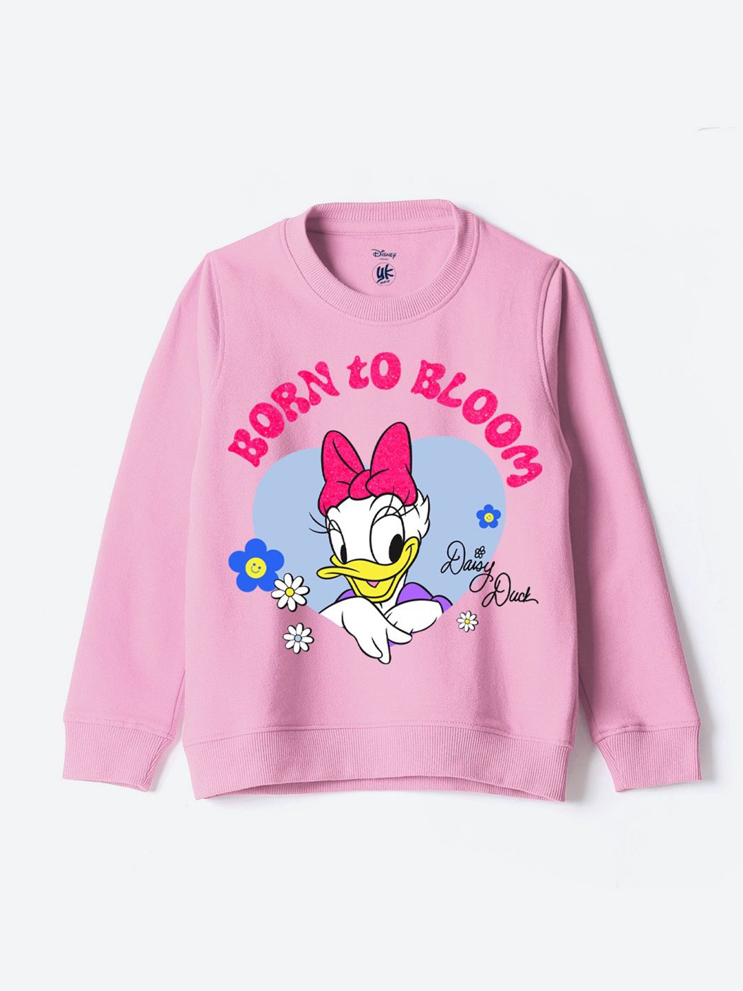 

YK Disney Girls Printed Sweatshirt, Pink