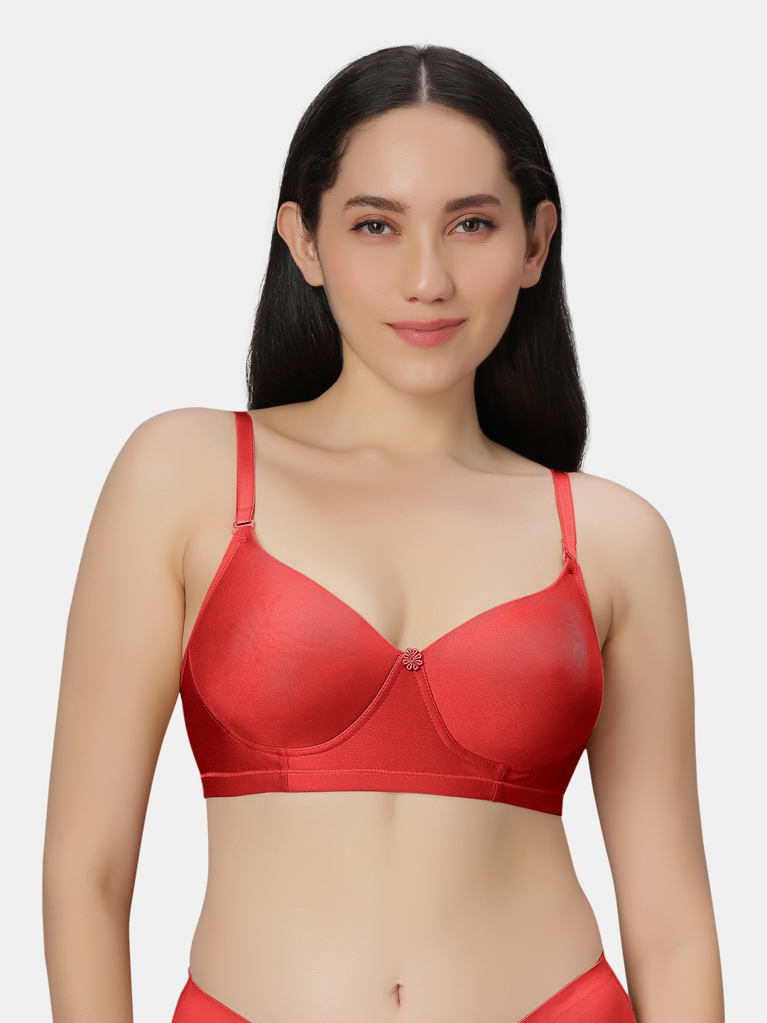 

Sonari Medium Coverage Non Padded Minimizer Bra, Red