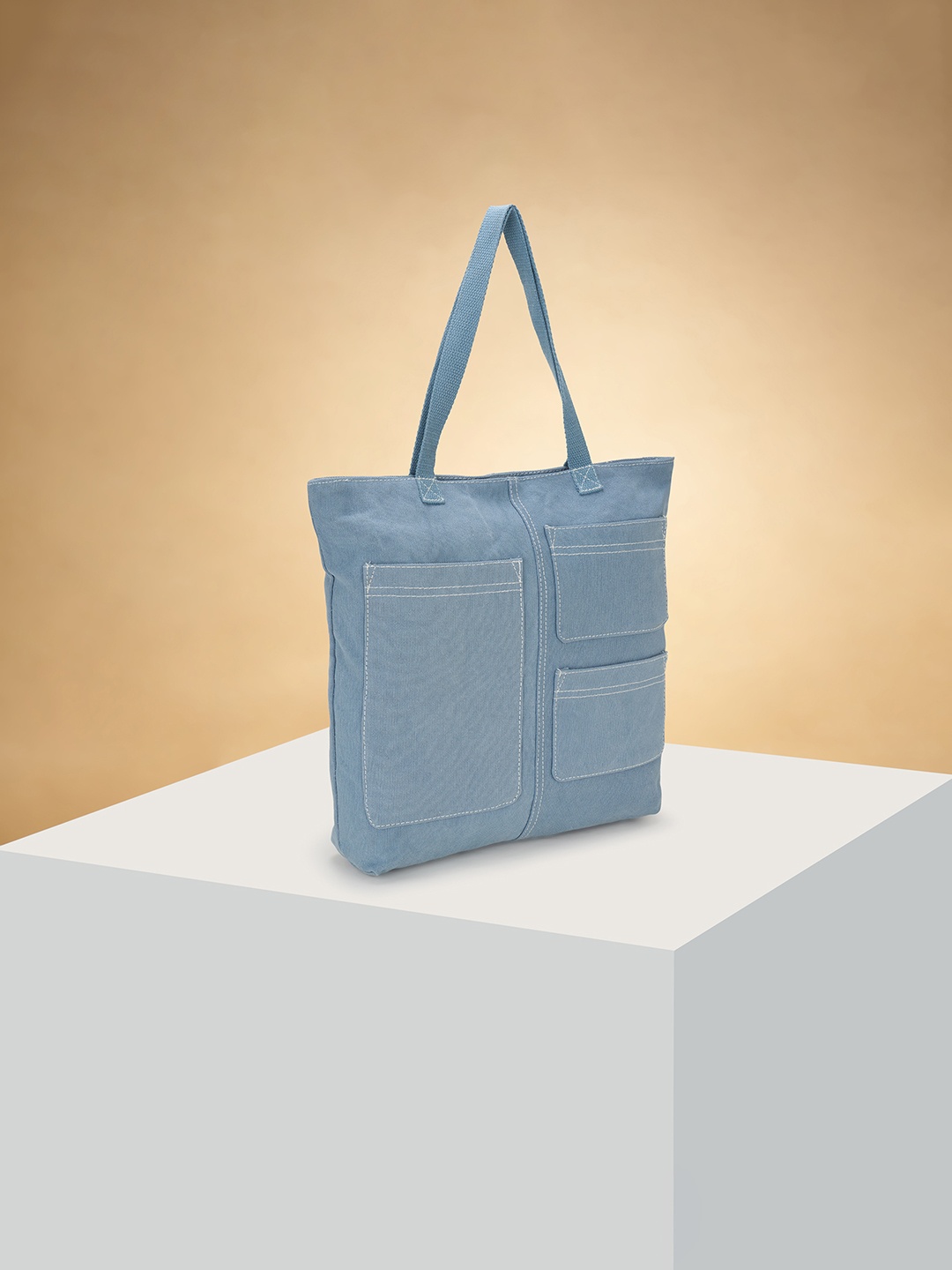

Forever Glam by Pantaloons Women Solid Shopper Tote Bag, Blue