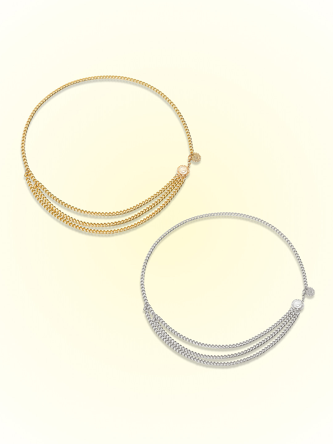 

Peora Studded Waist Chain Saree Accessories, Gold