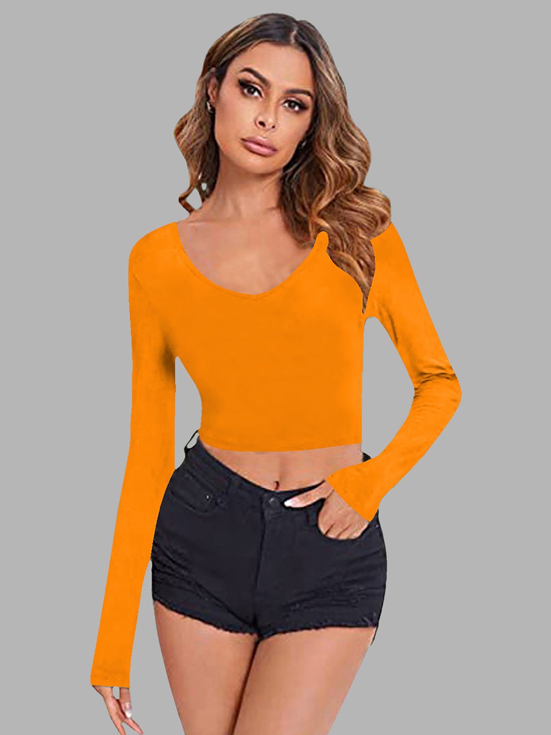 

Dream Beauty Fashion Women Fitted Crop Top, Yellow