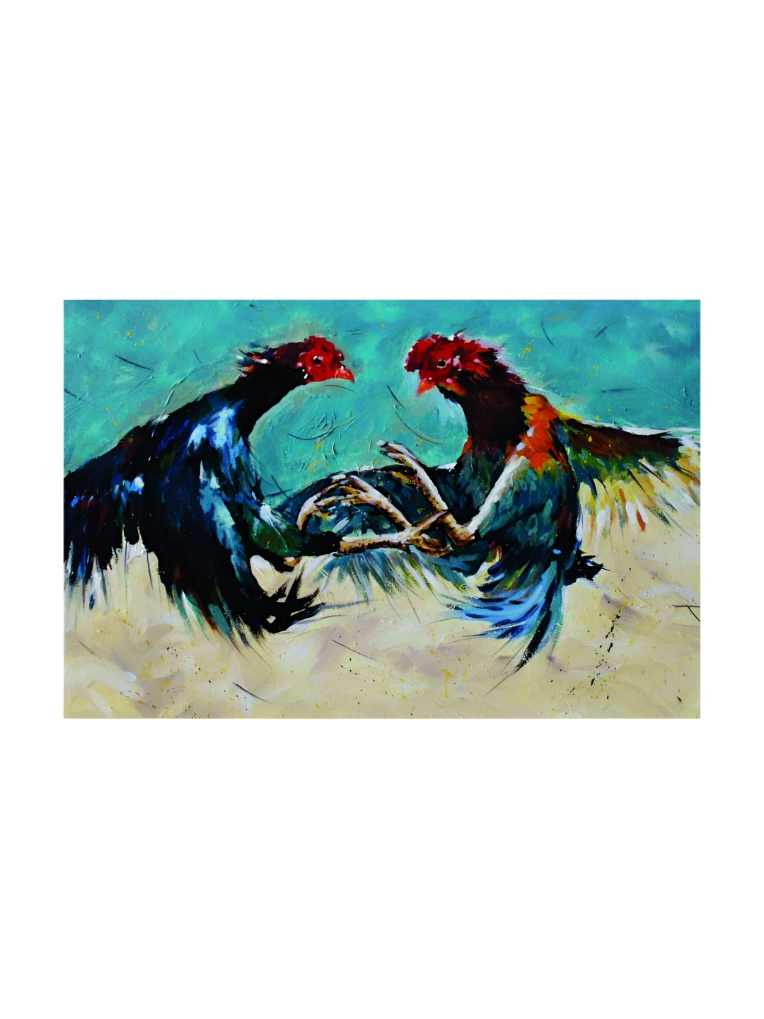 

Inephos Blue & Black Birds & Animals Canvas Wall Art