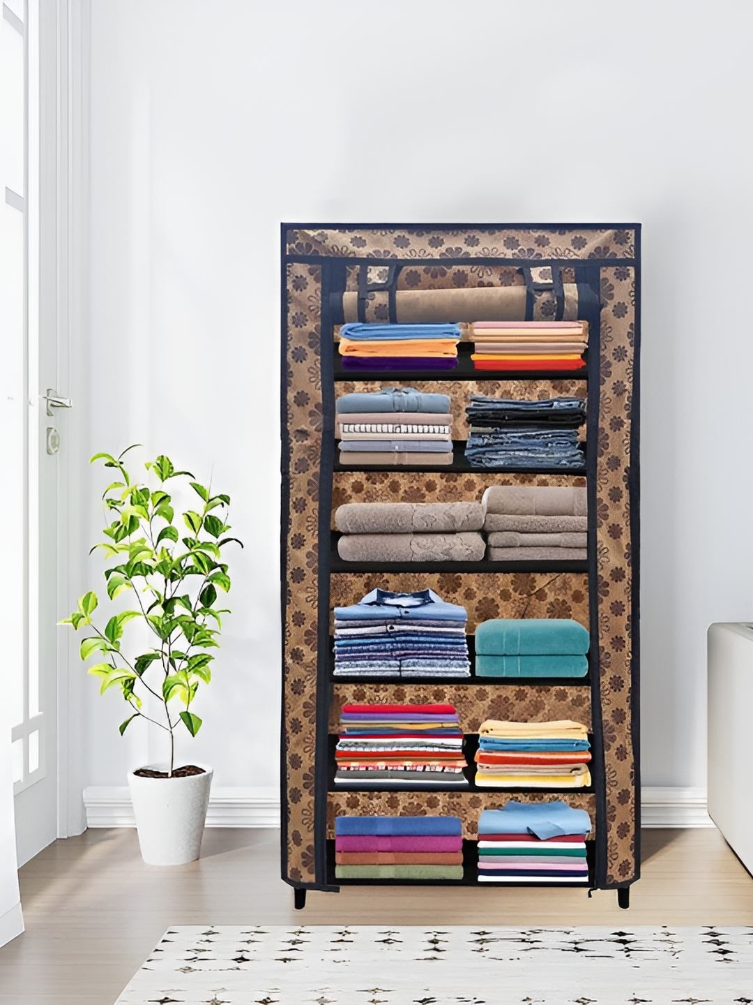 

Urban Choice 6-Tier Rectangle ShoeRack, Beige