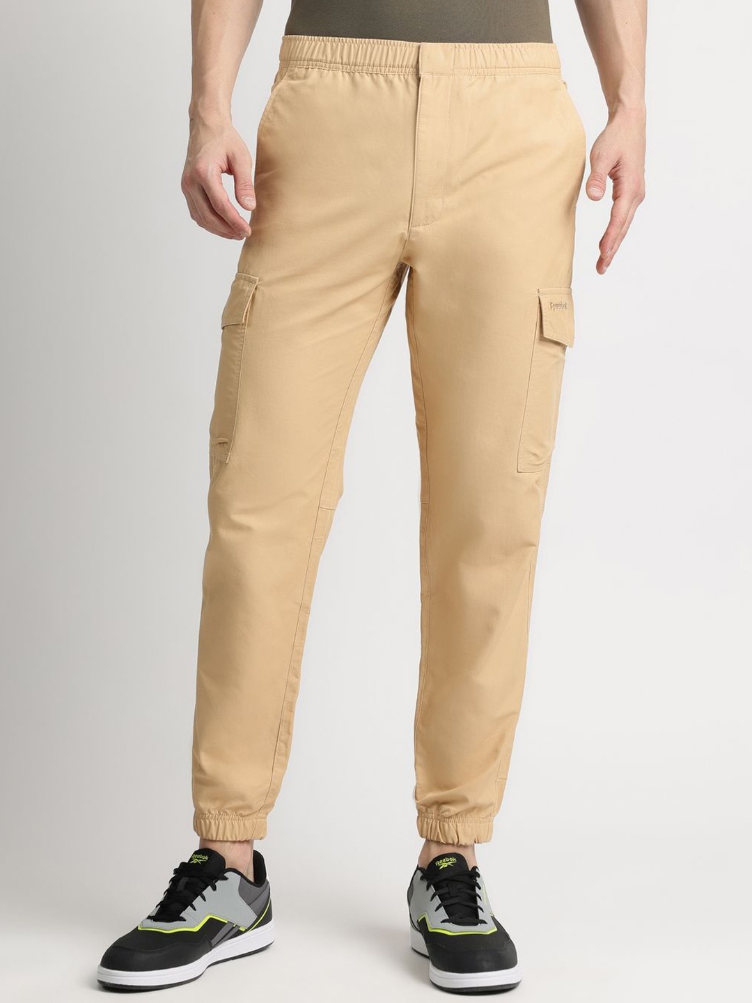 

Reebok Men Mid Rise Regular Trousers, Beige