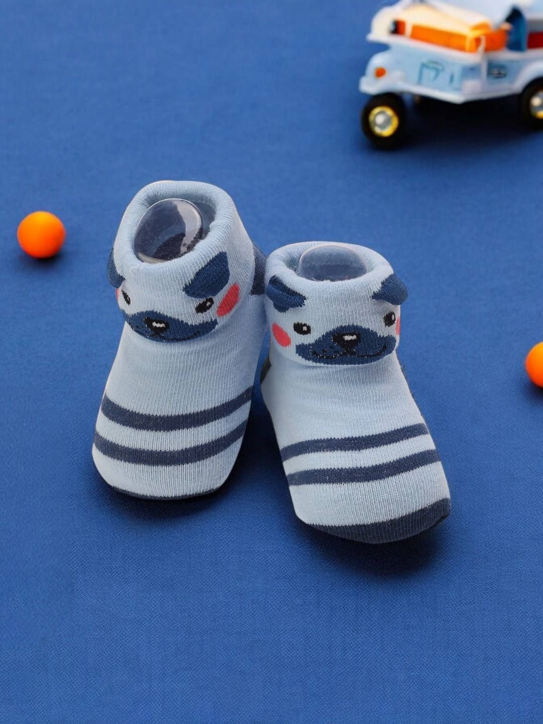 

Yellow Bee Infant Boys Patterned Cotton Ankle-Length Socks, Blue