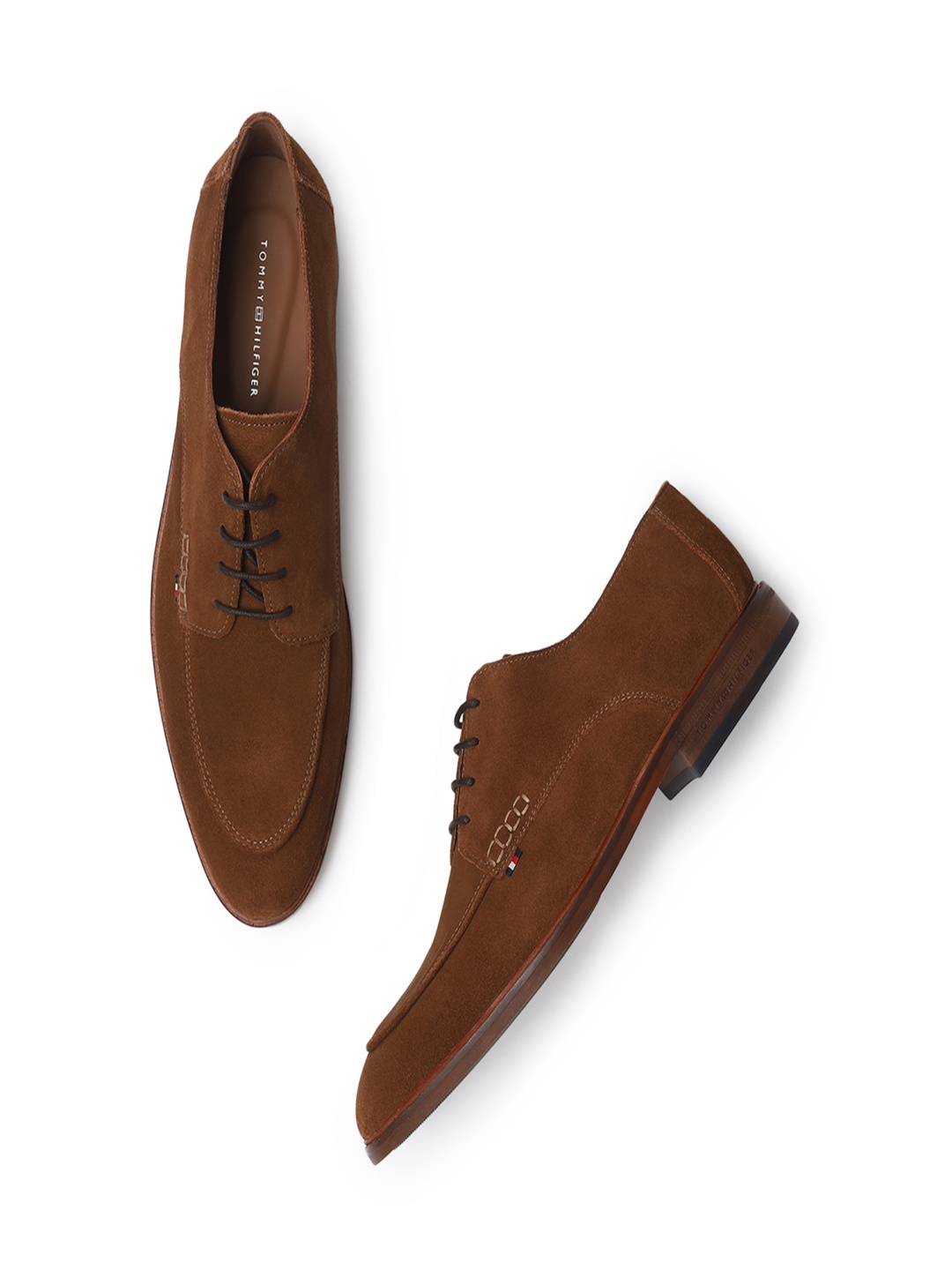 

Tommy Hilfiger Men Suede Derbys, Brown