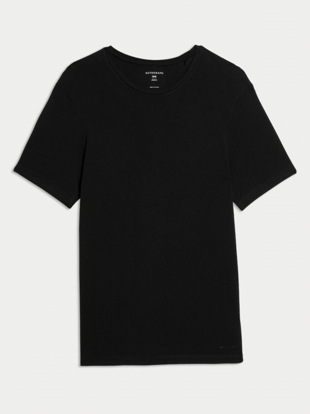 

Marks & Spencer Men V-Neck Raw Edge T-shirt, Black