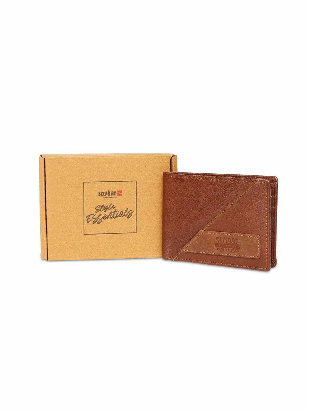 

SPYKAR Men Leather Two Fold Wallet, Brown