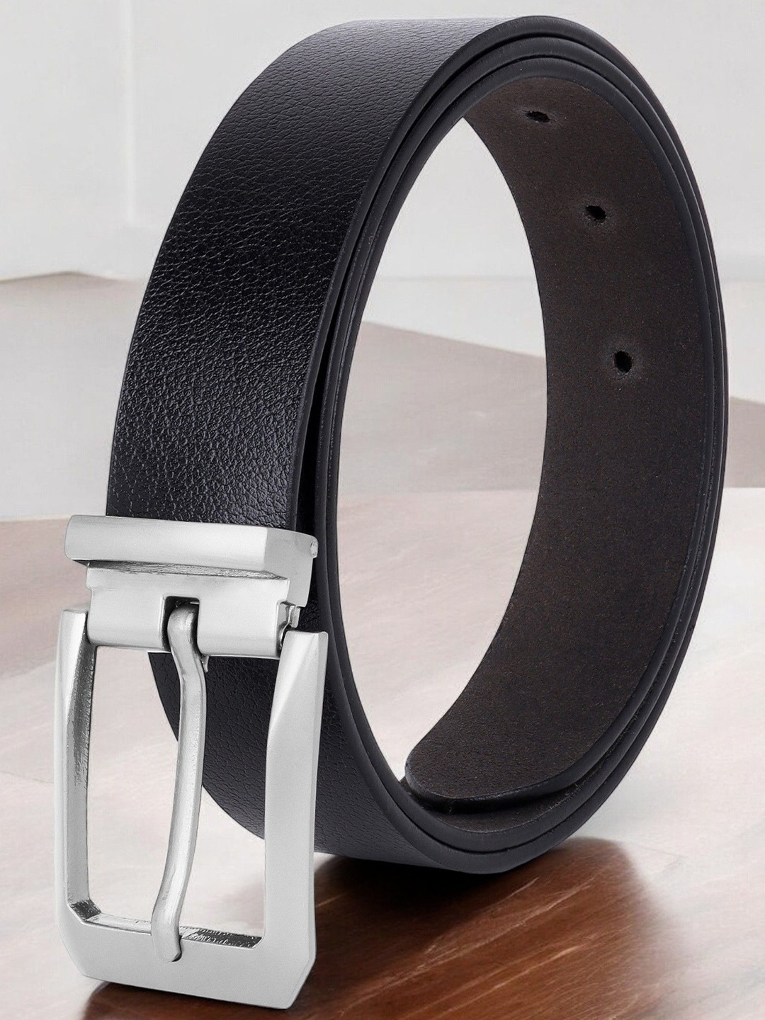 

Provogue Men Textured Leather Formal Belt, Black