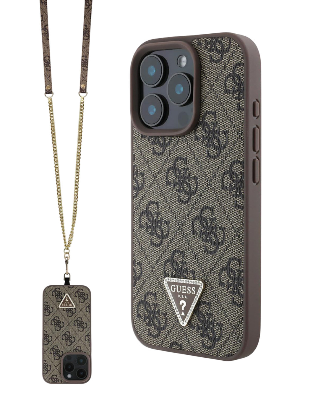 

CG MOBILE Abstract Printed iPhone 16 Pro Max Back Case Mobile Accessories, Camel brown