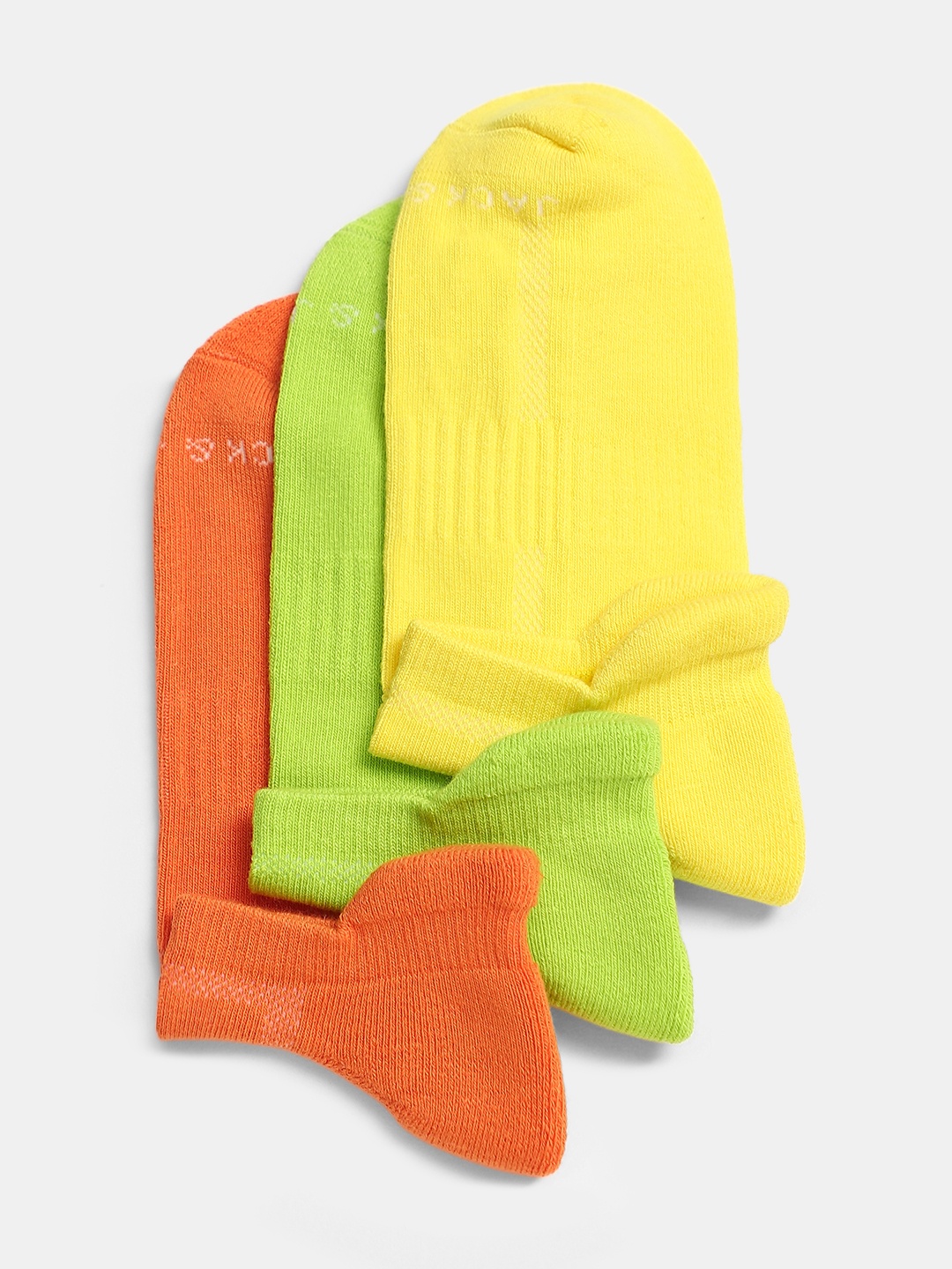 

Jack & Jones Men Pack Of 3 Ankle Length Socks, Yellow