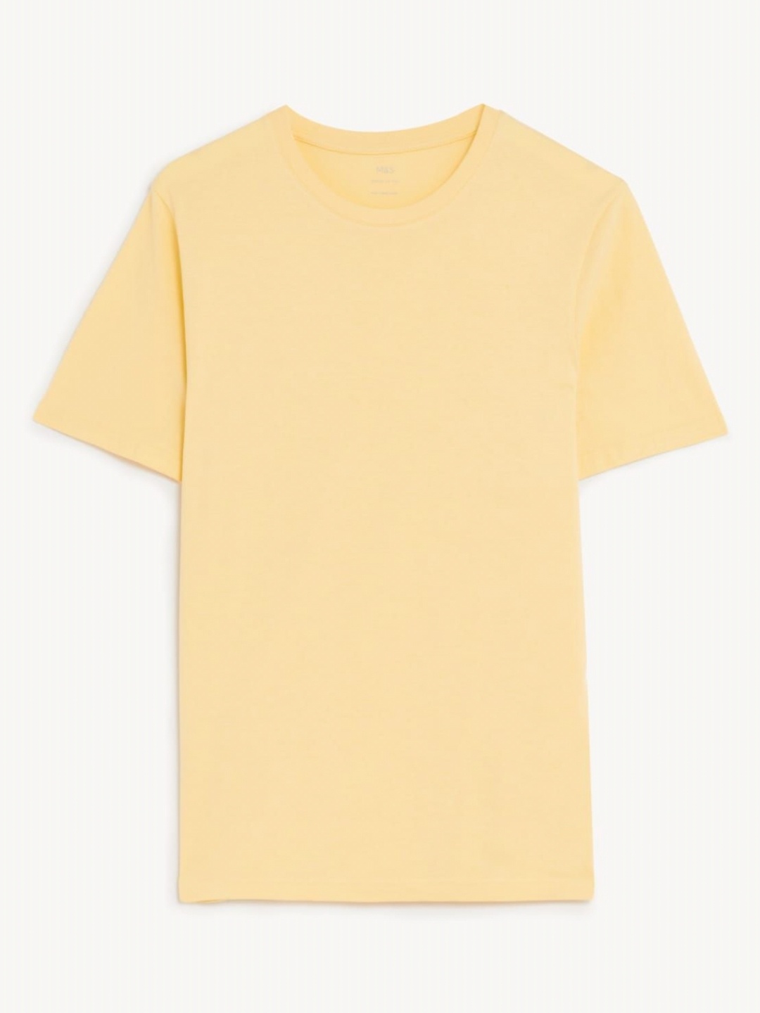 

Marks & Spencer Men Solid Round Neck Cotton T-shirt, Yellow