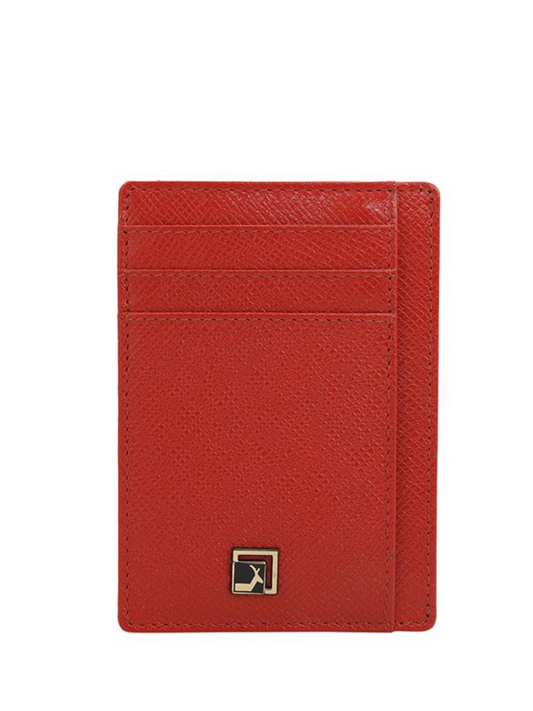 

Da Milano Unisex Leather Card Holder, Red