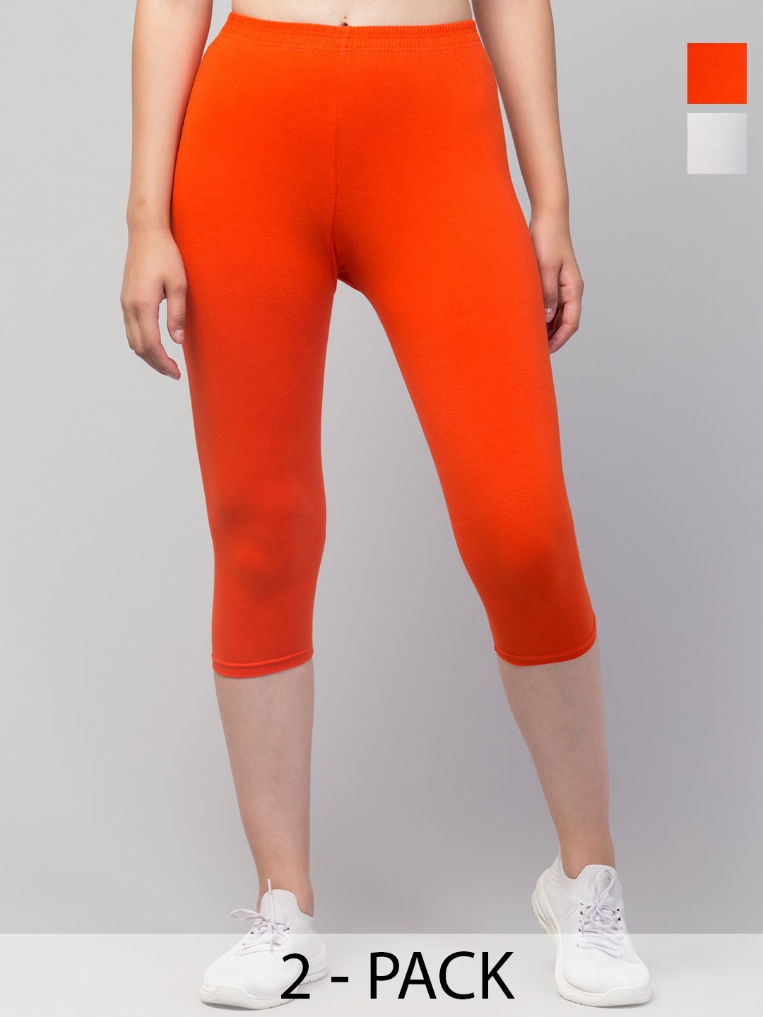 

CKARFE Women Capris, Orange