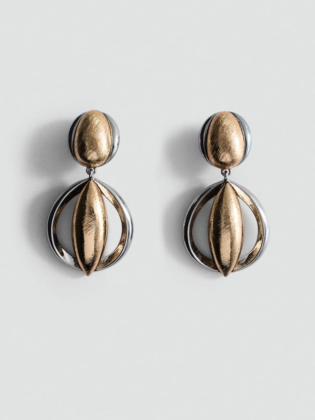 

MANGO Contemporary Drop Earrings, Silver