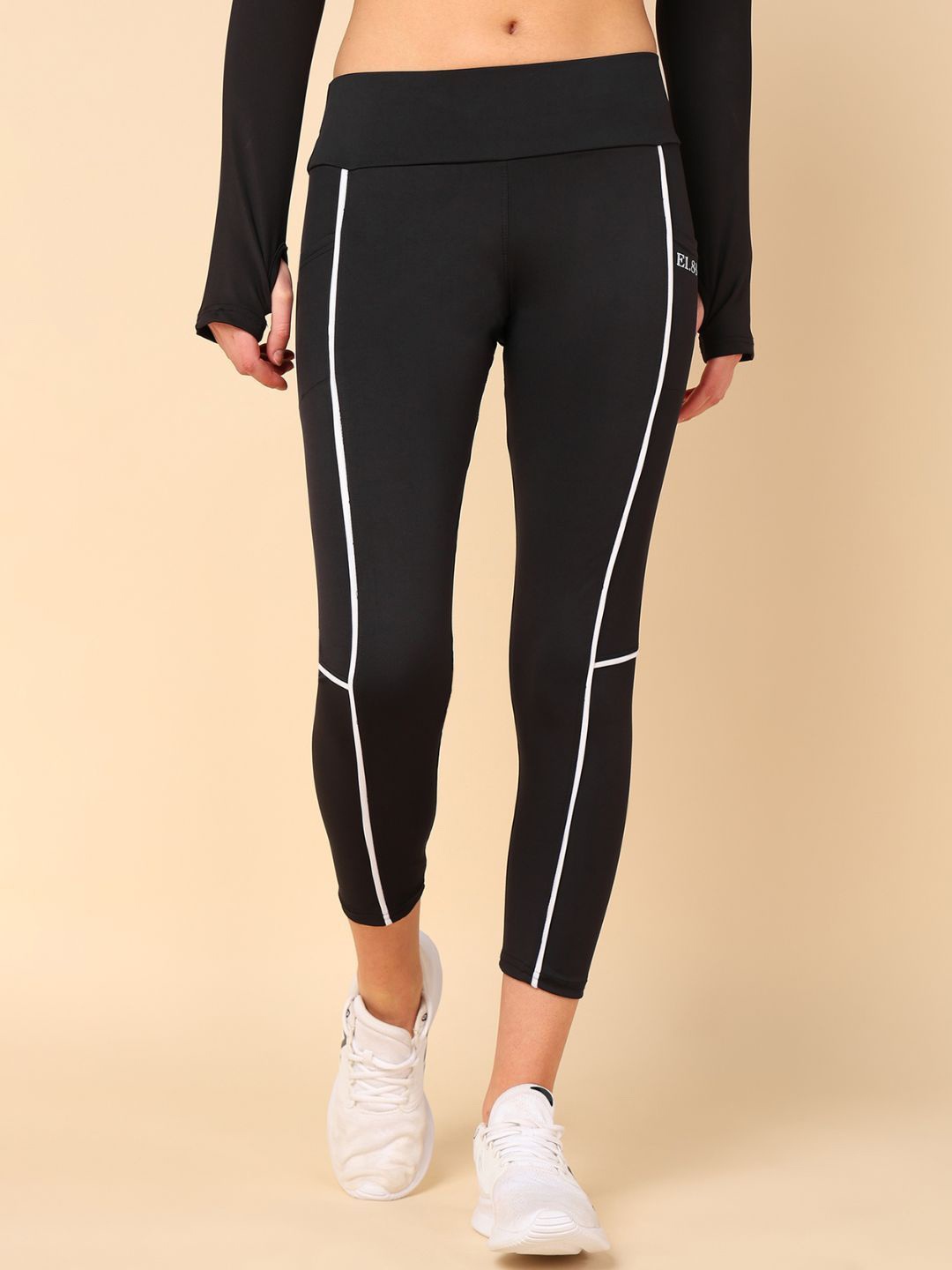 

E1.88 High-Rise Ankle-Length Tights, Black
