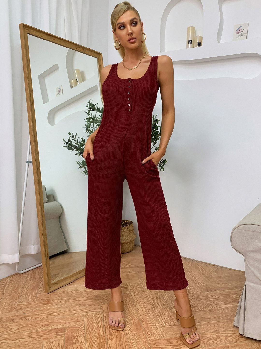 

Oh Rare Basic Jumpsuit, Red