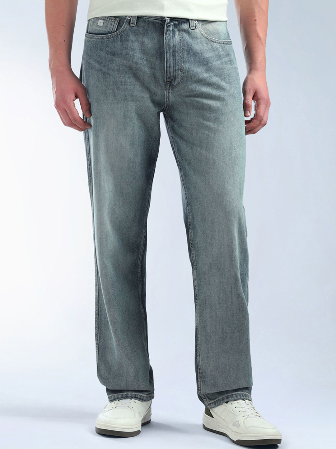 

Flying Machine Cobain 90'S Loose Fit Mid Rise Jeans, Blue