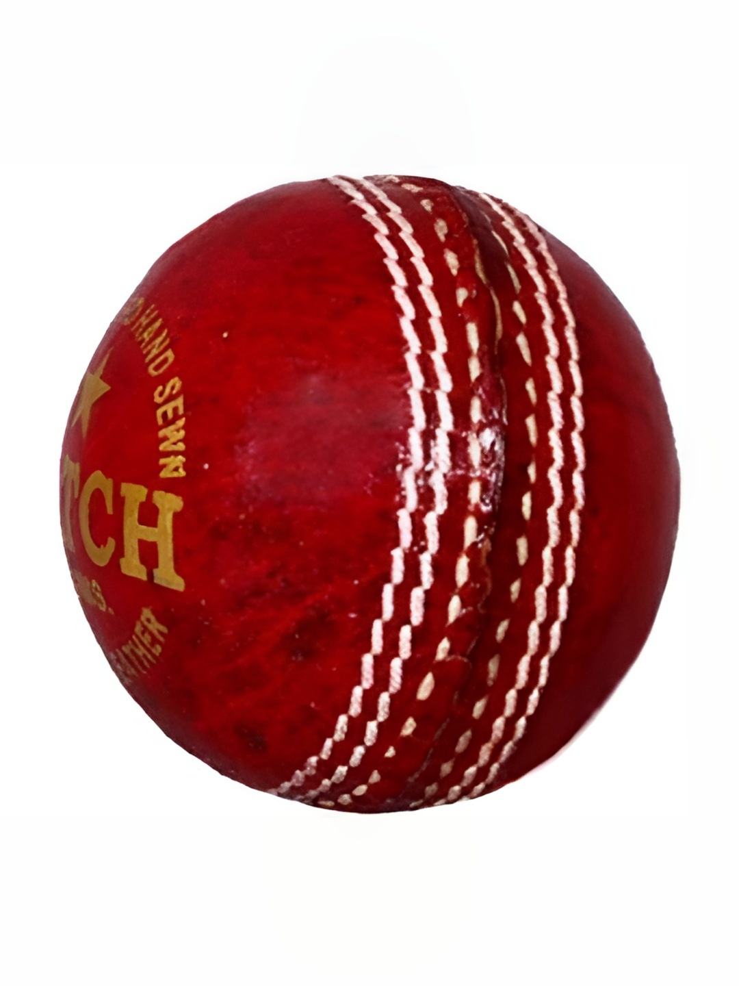 

HackerX Printed Leather Round Cricket Ball, Red