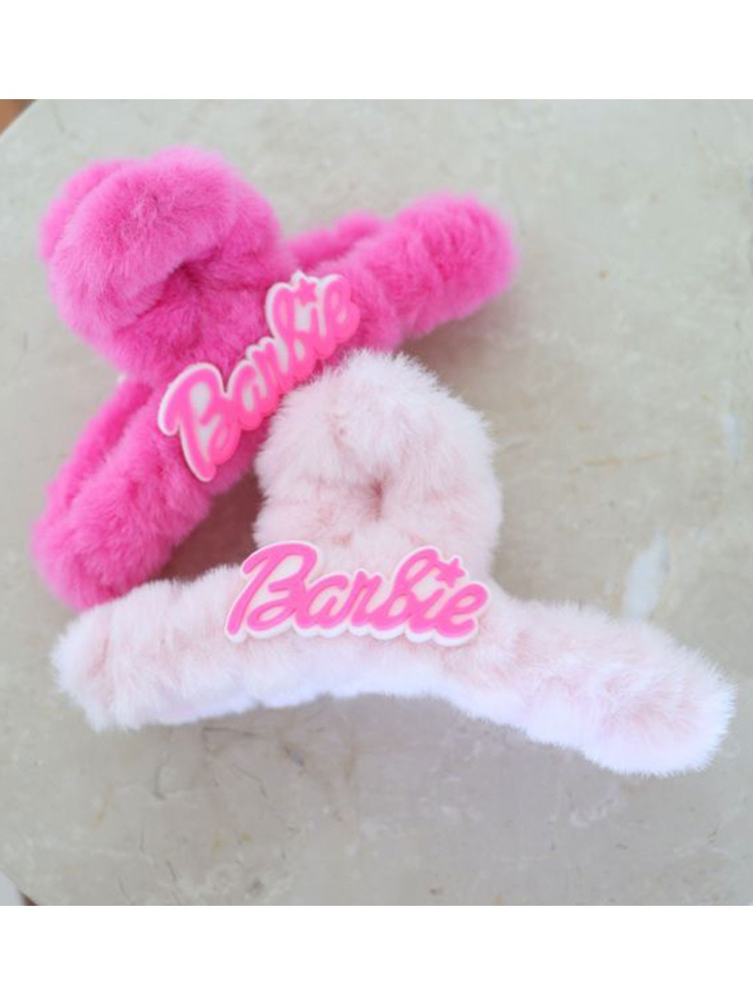 

Radhya Accessories Women Set of 2 Fur Claw Clip, Pink