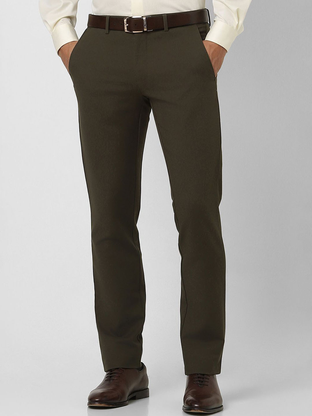 

Van Heusen Men Slim Fit Trousers, Olive