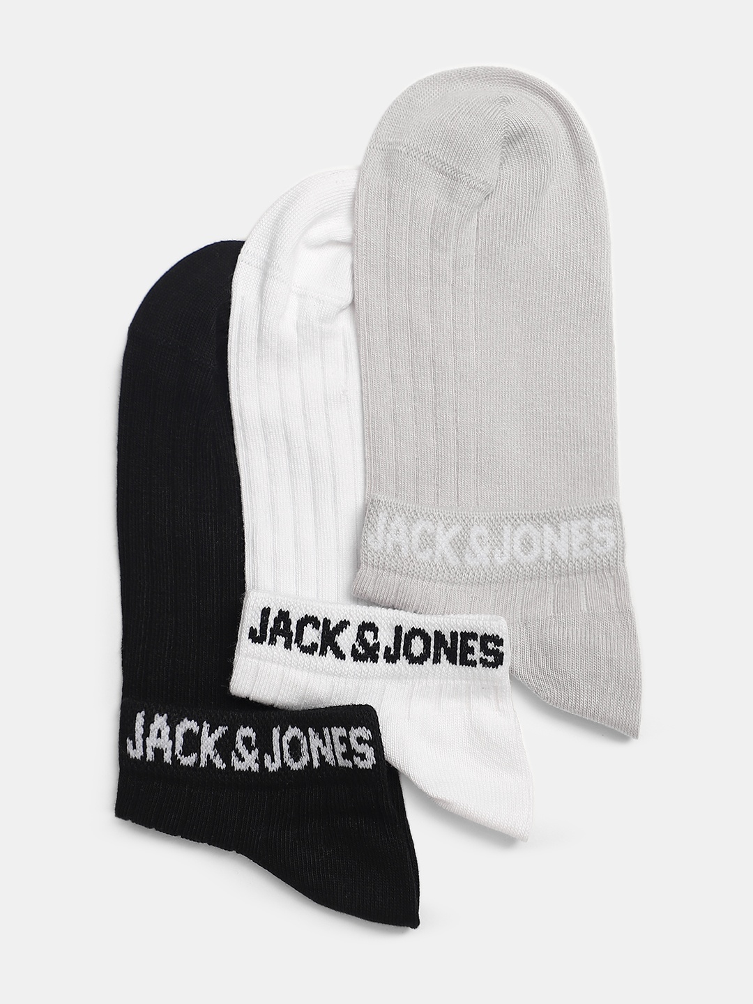 

Jack & Jones Men Pack Of 3 Ankle Length Socks, Black