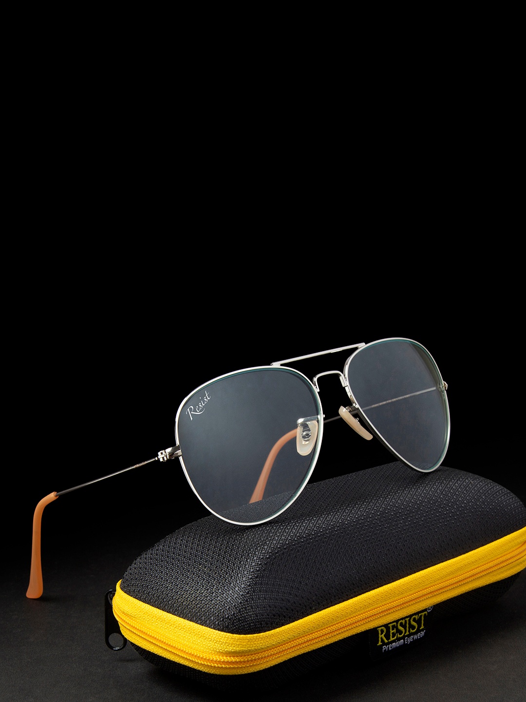 

RESIST EYEWEAR Unisex Aviator Sunglasses with UV Protected Lens AIRCRAFTS SILVER DN 2, Transparent