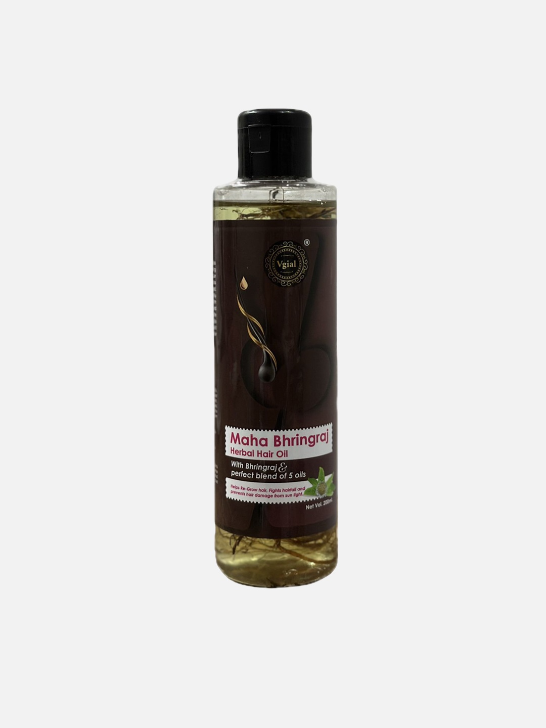 

VGIAL Maha Bhringraj Herbal Hair Oil With Bhringraj- 200 ml, Brown